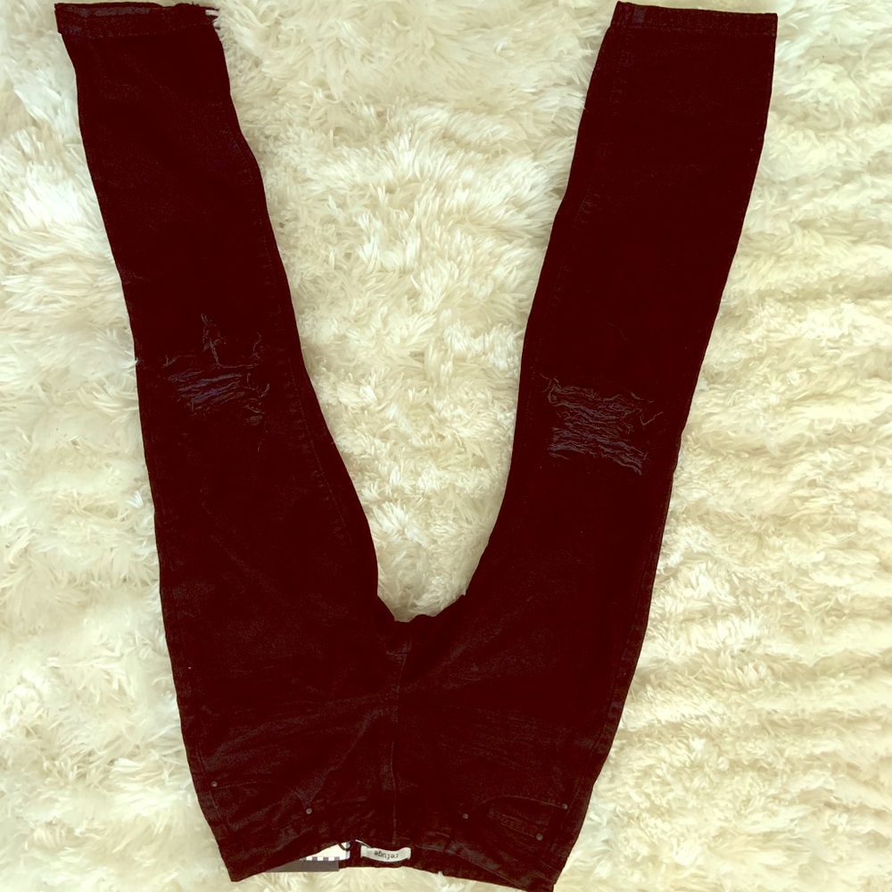 Black distress jeans